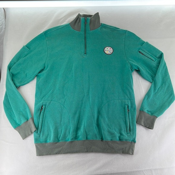 Maui and Sons Other - Maui And Sons Long Sleeve 1/4 Zip Sweatshirt Jacket Mint Green Gray Mens Size XL